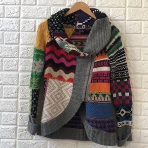 Desigual Rainbow Lana sweater step by step Jacket